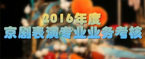 黄色片网络操逼国家京剧院2016年度京剧表演专业业务考...